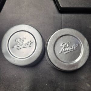 Vintage Ball zinc cap porcelain lined #13 lucky lids lot of 2